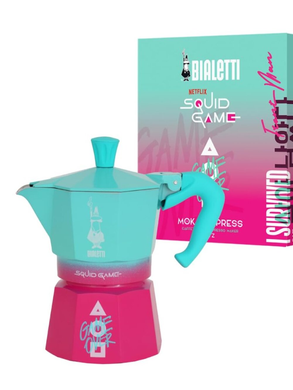 Bialetti Moka Express Squid Game©: Iconic Stovetop Espresso Maker Moka Pot